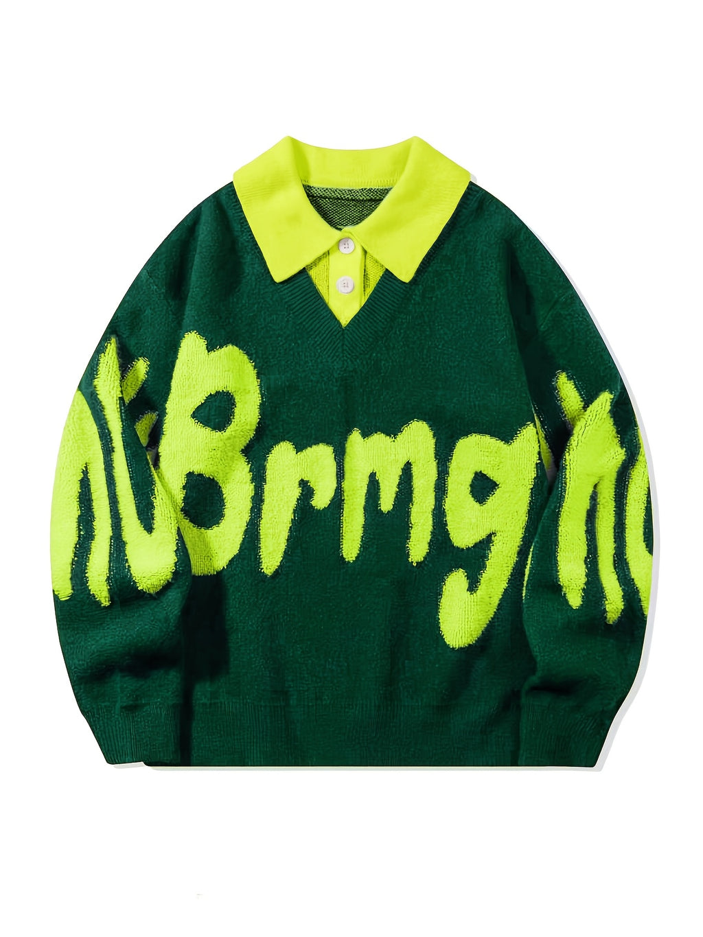 Suéter Casual de Hombre – Estilo College, Oversize