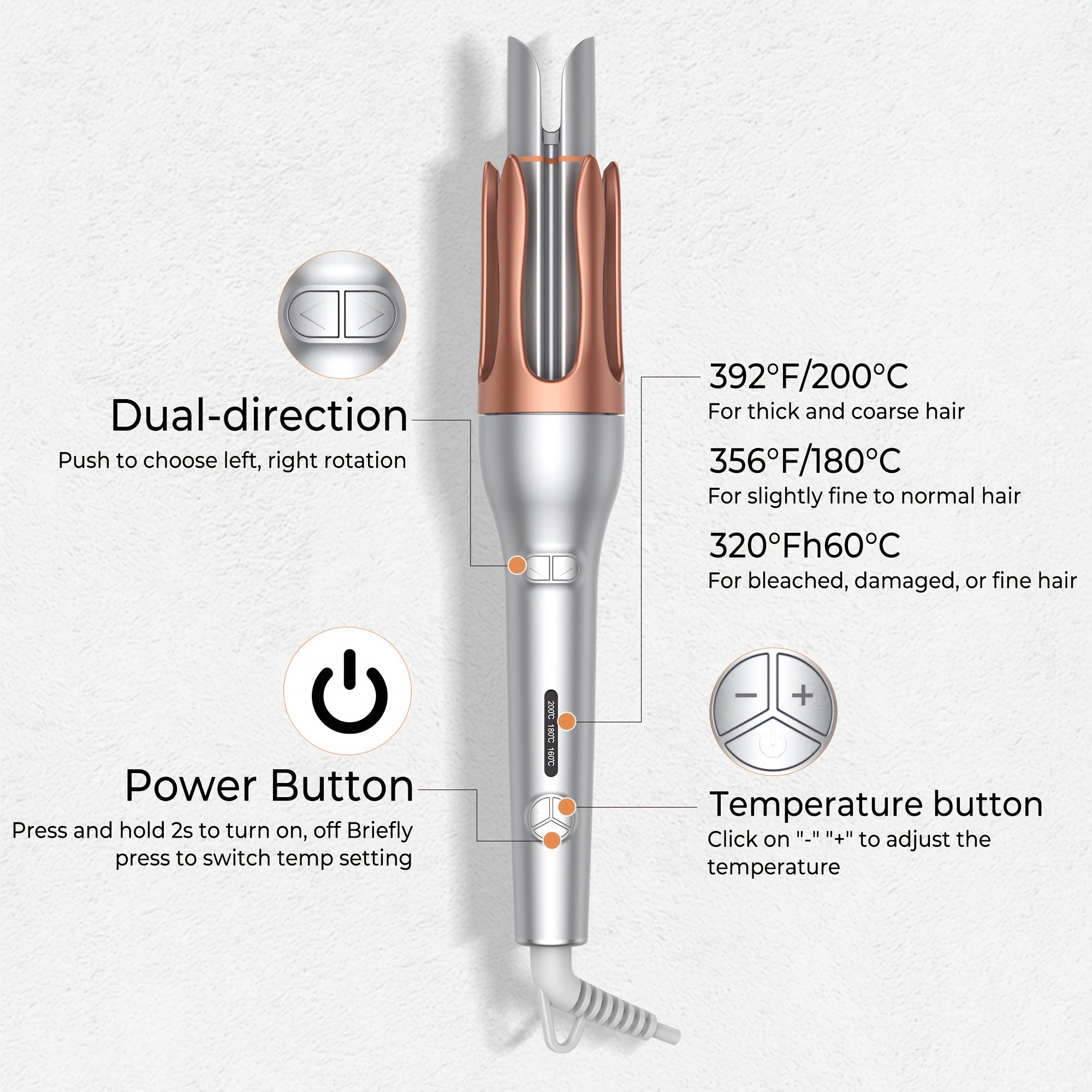 Atopskins Rizador Automático – Hombre y Mujer, Estilo Profesional y Cuidado Personal