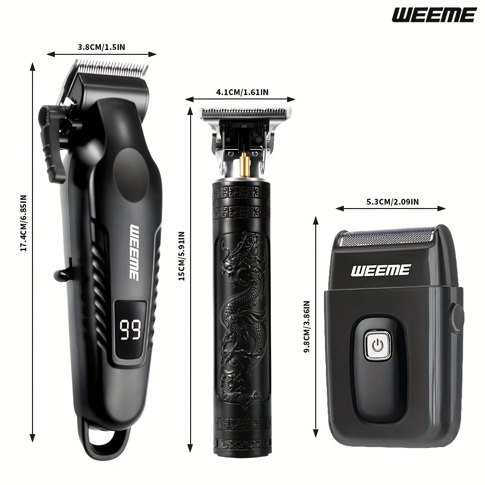 Weeme Hair Clipper Kit 3 en 1 – Hombre, Estilo Profesional y Barbería