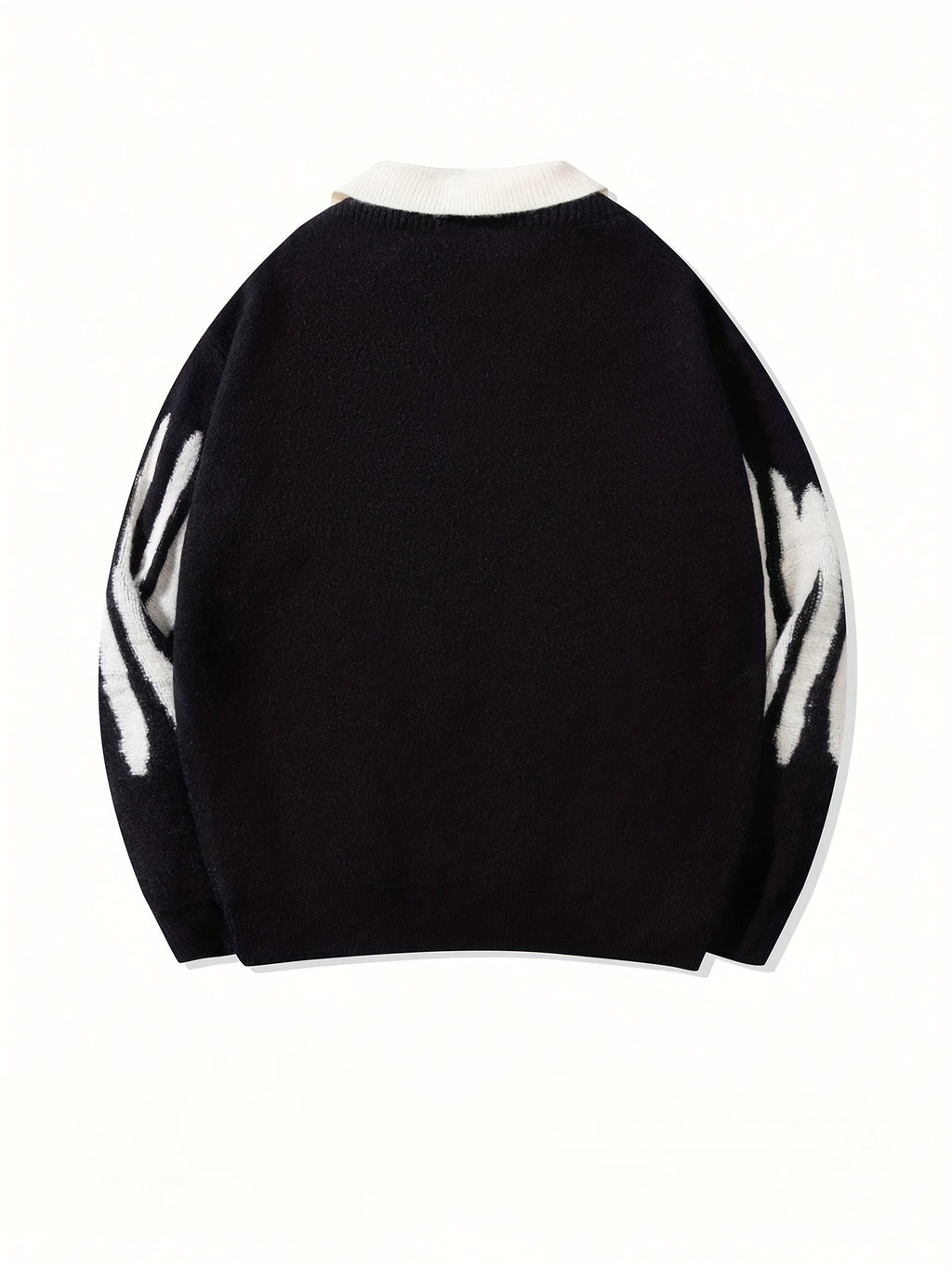 Suéter Casual de Hombre – Estilo College, Oversize