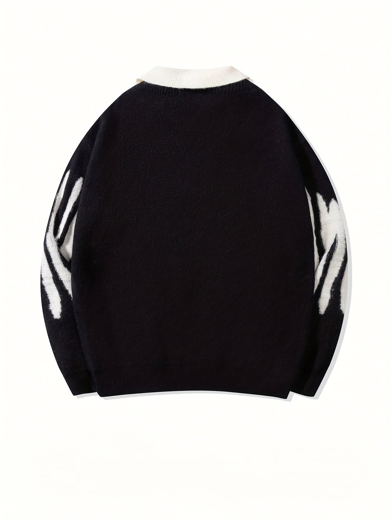 Suéter Casual de Hombre – Estilo College, Oversize