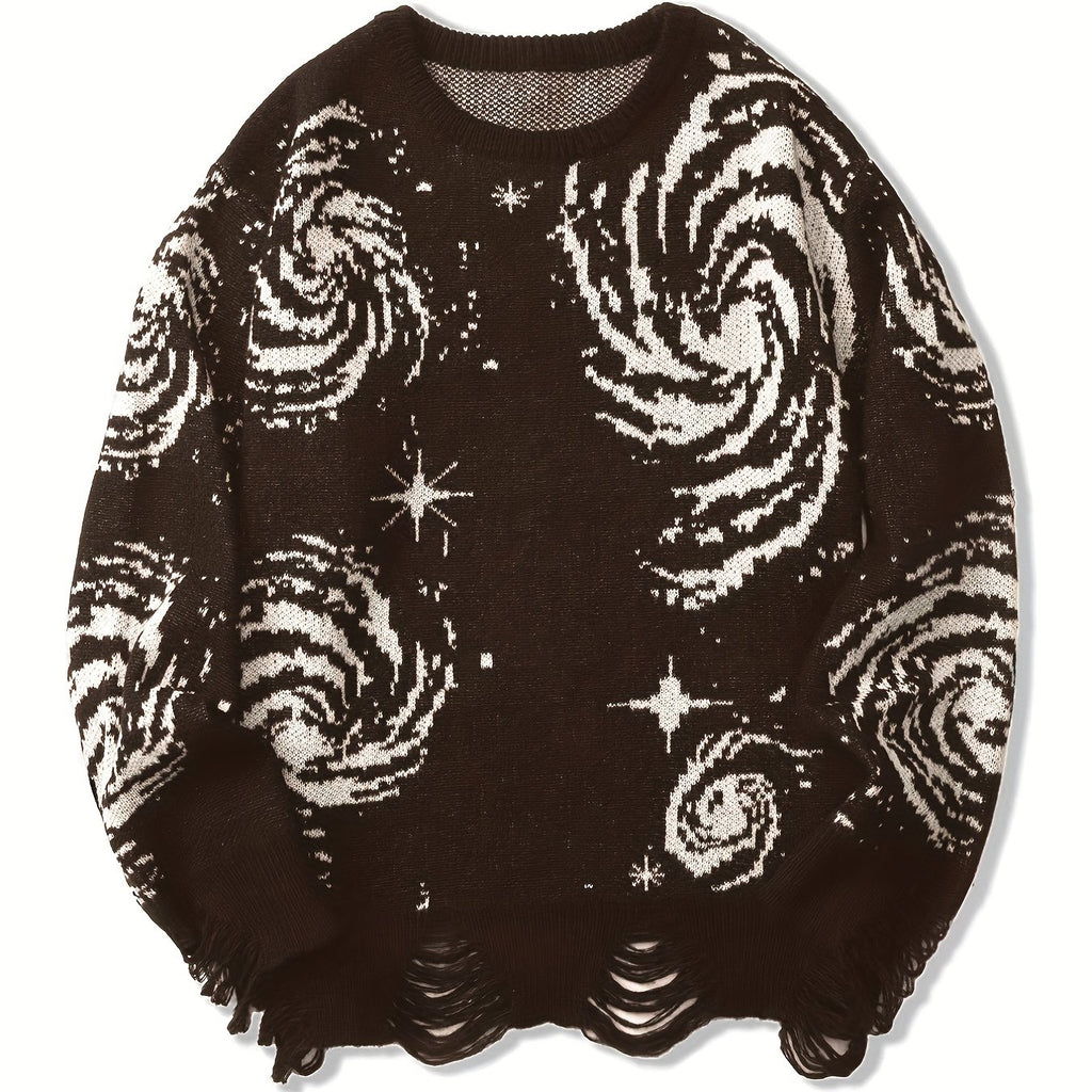Suéter Galaxy – Hombre, Punto Casual, Cuello Redondo