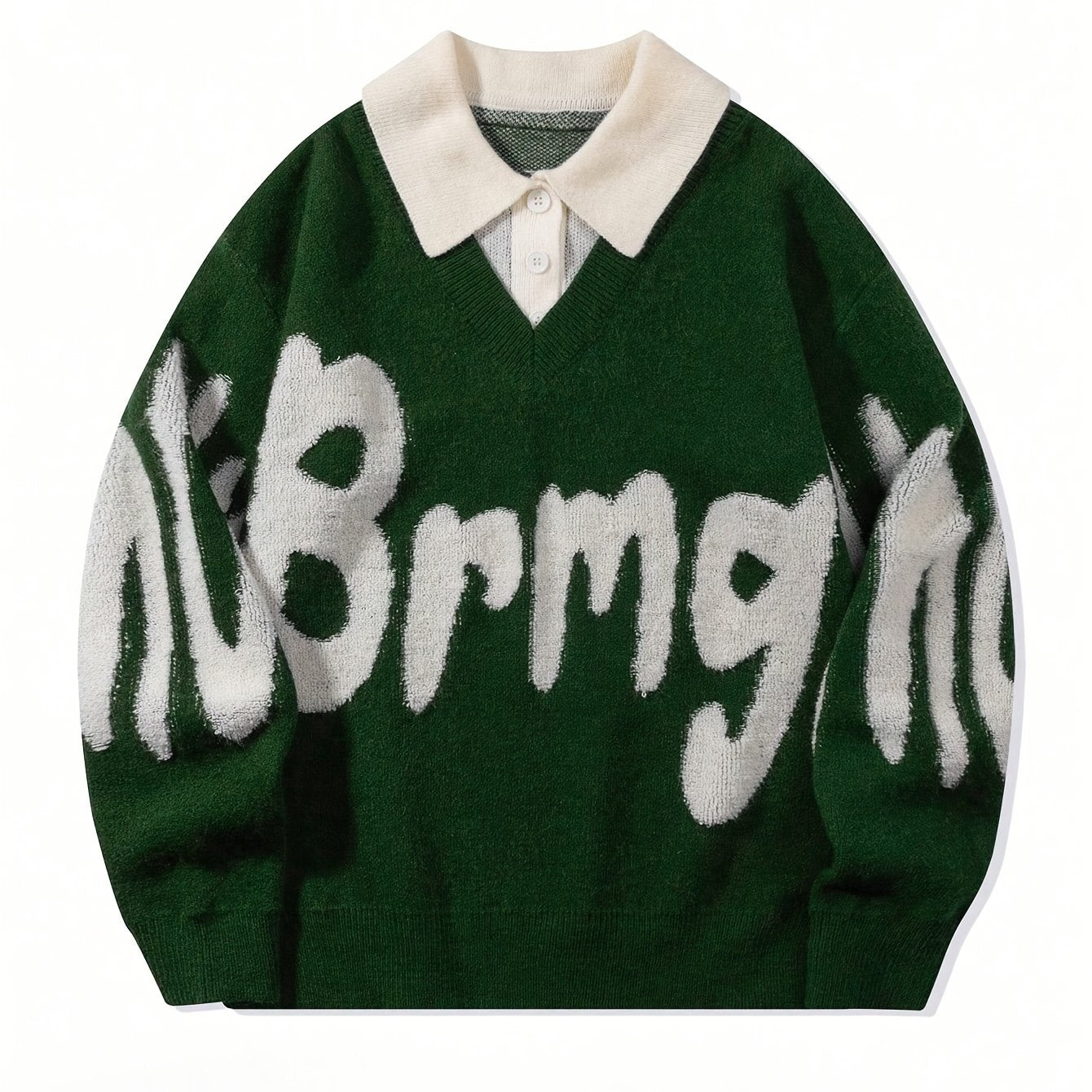 Suéter Casual de Hombre – Estilo College, Oversize