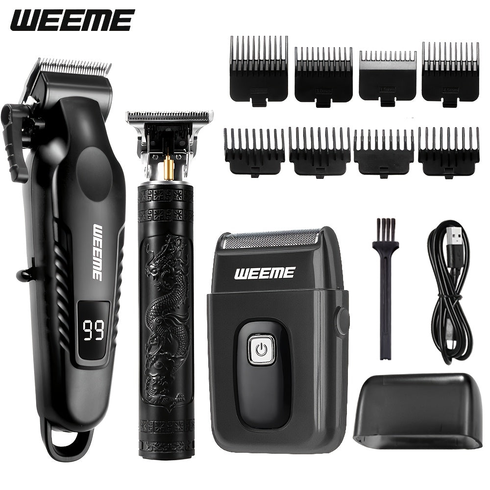 Weeme Hair Clipper Kit 3 en 1 – Hombre, Estilo Profesional y Barbería