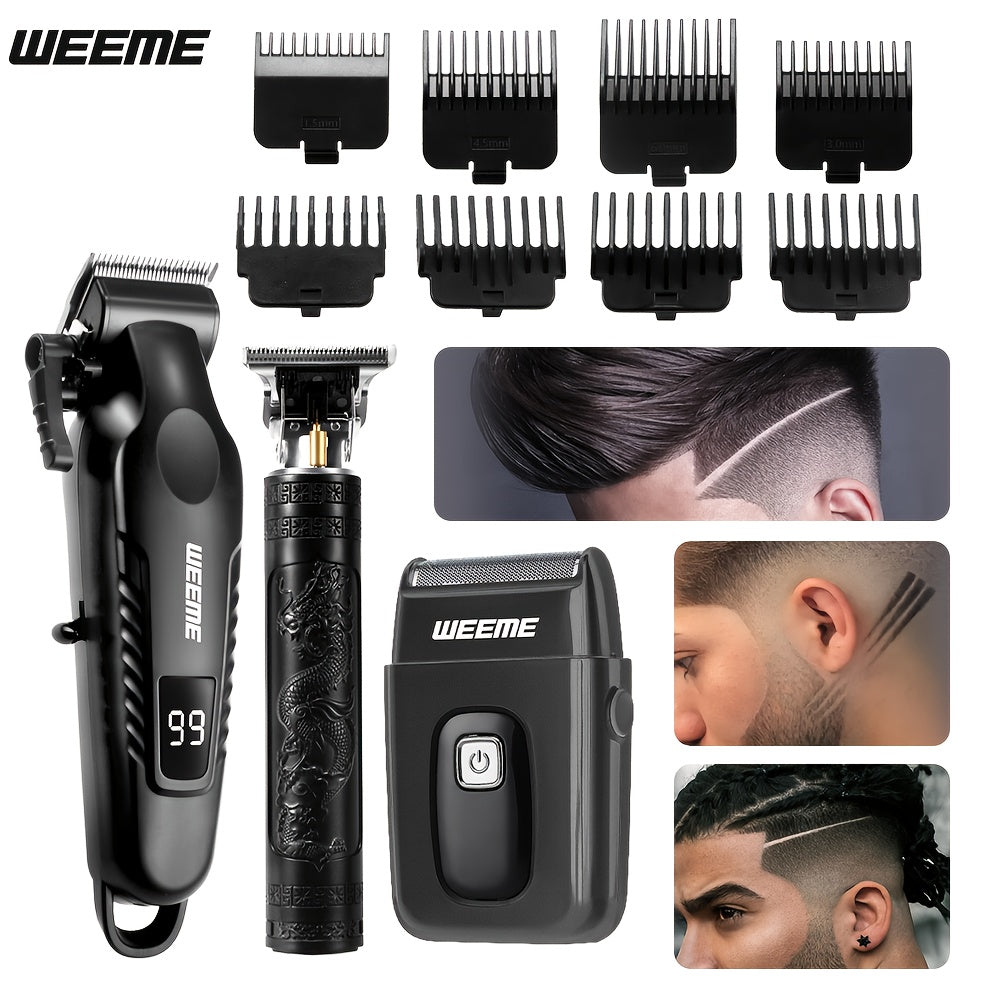 Weeme Hair Clipper Kit 3 en 1 – Hombre, Estilo Profesional y Barbería