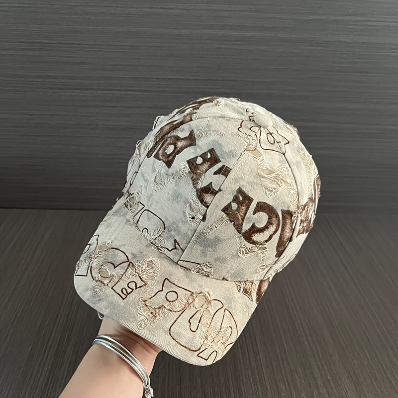 Gorras Vintage con Letras – Unisex, Desgastado