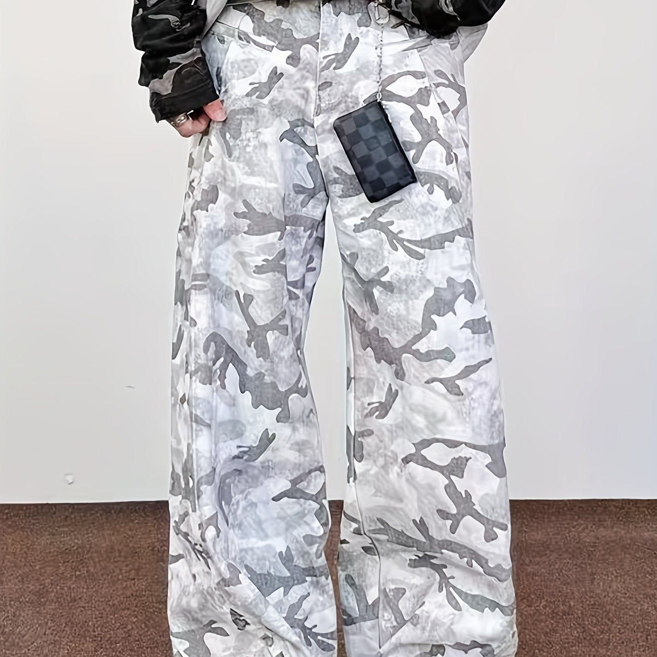 Pantalones Cargo Hombre – Camuflaje, Corte Amplio, Casual