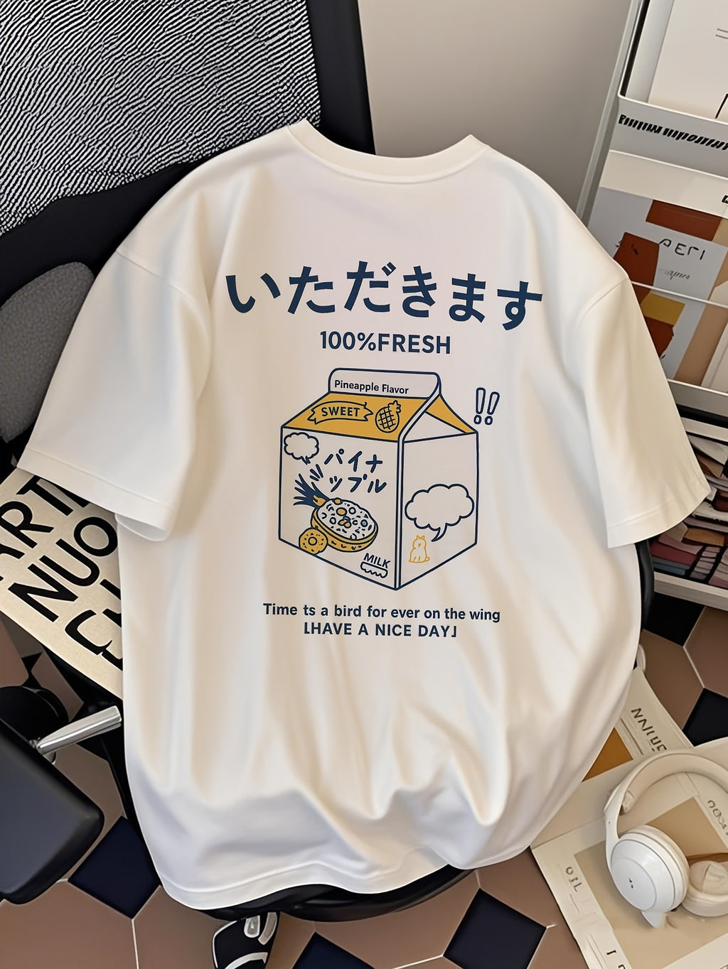 Camiseta Privathinker – Hombre, Diseño Japonés “Delicious Drink”