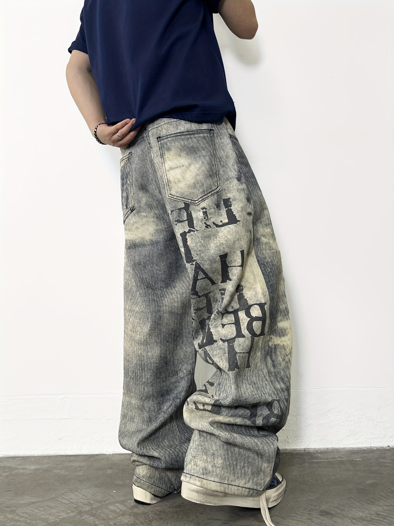 Vaqueros Holgados Degradados – Estilo Urbano Americano