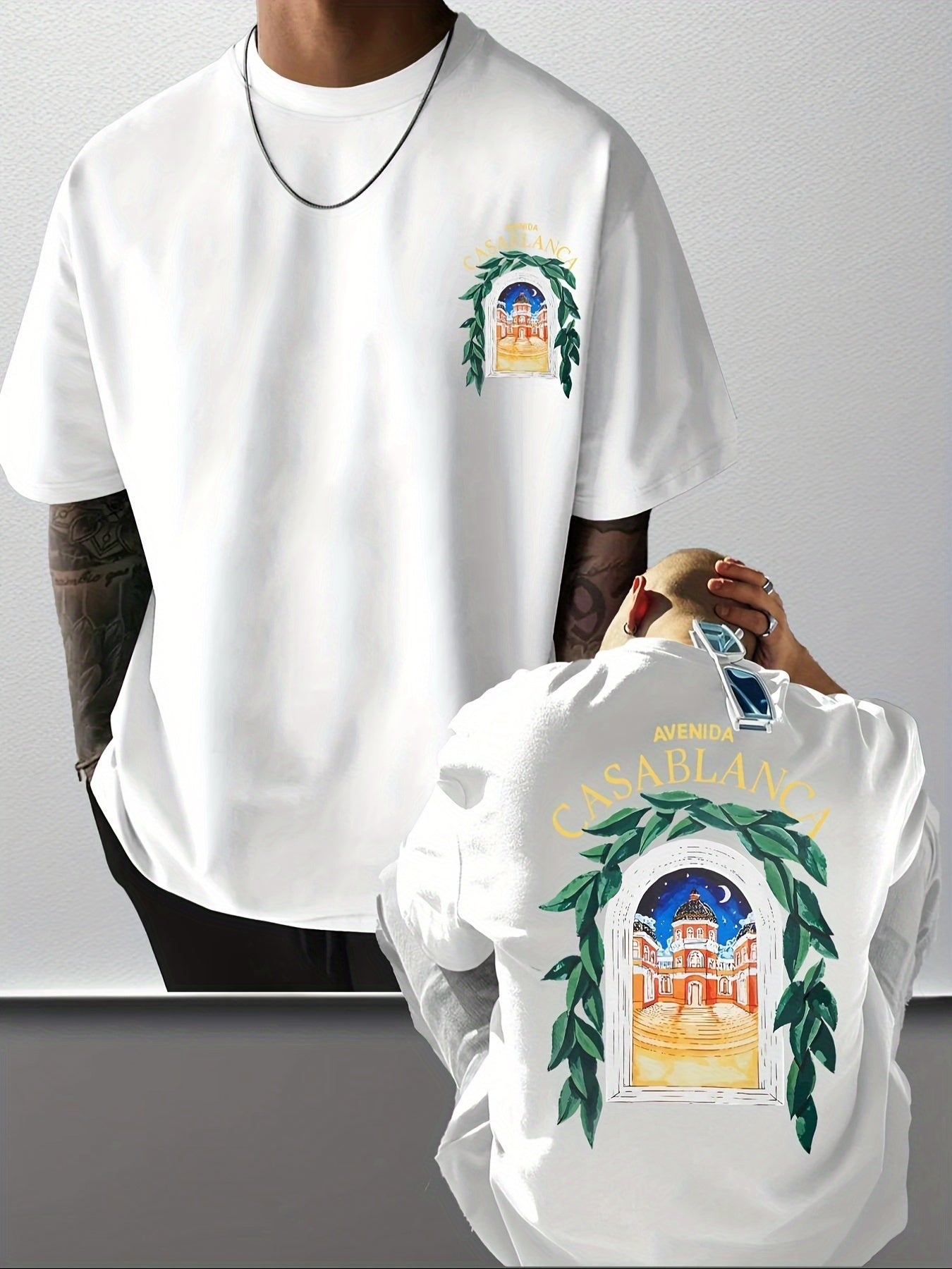 Camiseta Casablanca – Hombre, Casual y Vintage