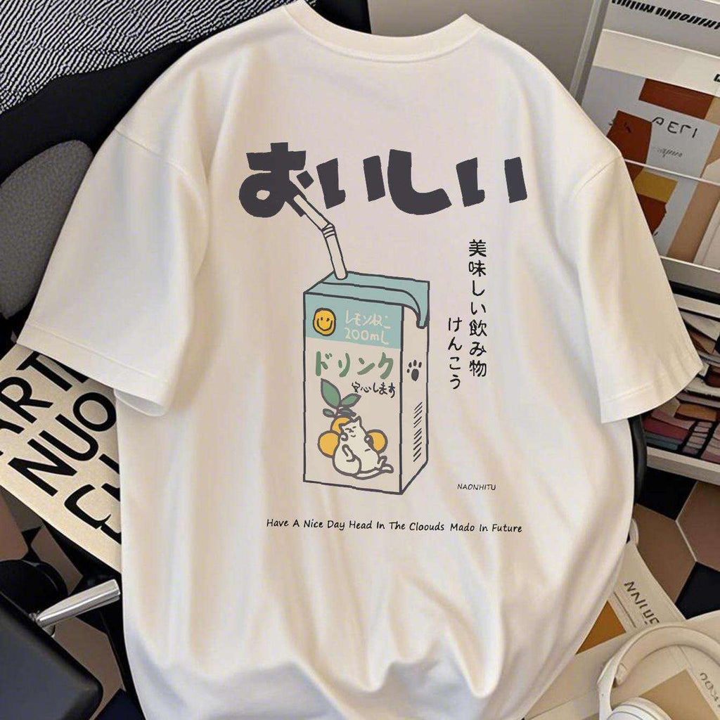 Camiseta Privathinker – Hombre, Diseño Japonés “Delicious Drink”