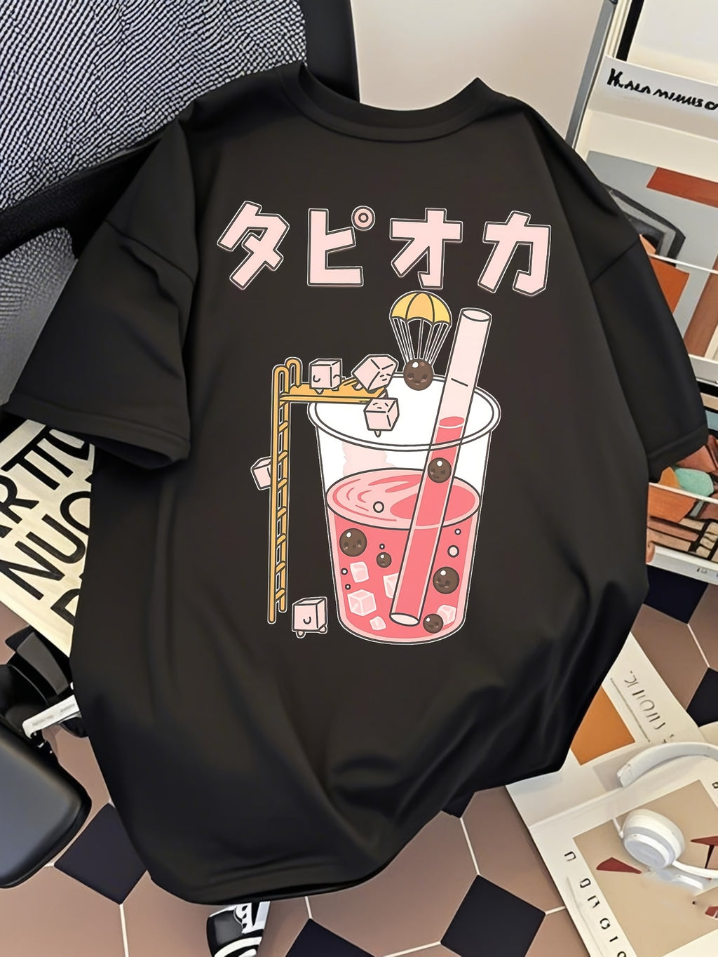 Camiseta Privathinker – Hombre, Diseño Japonés “Delicious Drink”