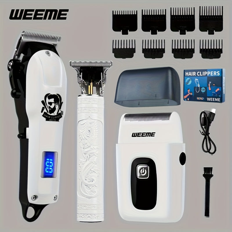 Weeme Hair Clipper & Shaver Set 3 en 1 – Hombre, Estilo Profesional y Barbería