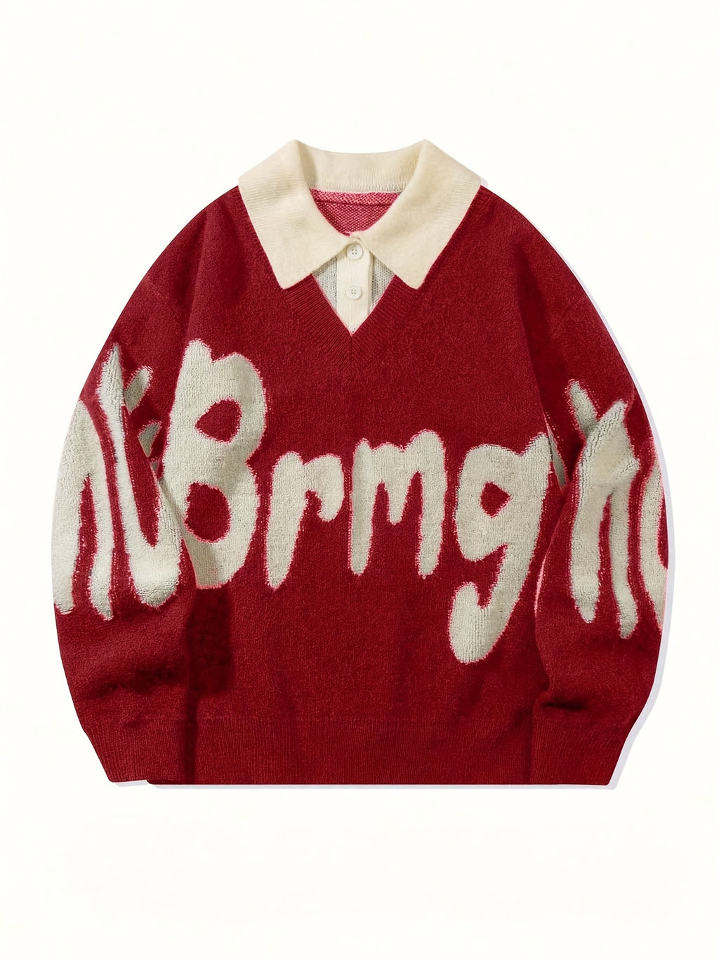 Suéter Casual de Hombre – Estilo College, Oversize