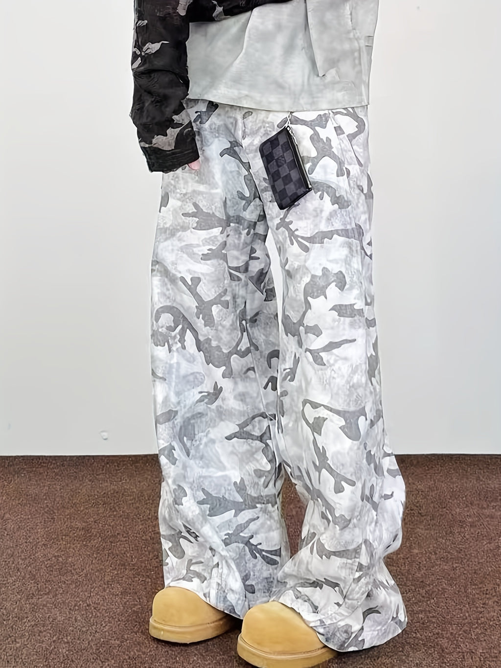 Pantalones Cargo Hombre – Camuflaje, Corte Amplio, Casual