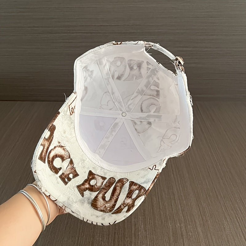 Gorras Vintage con Letras – Unisex, Desgastado