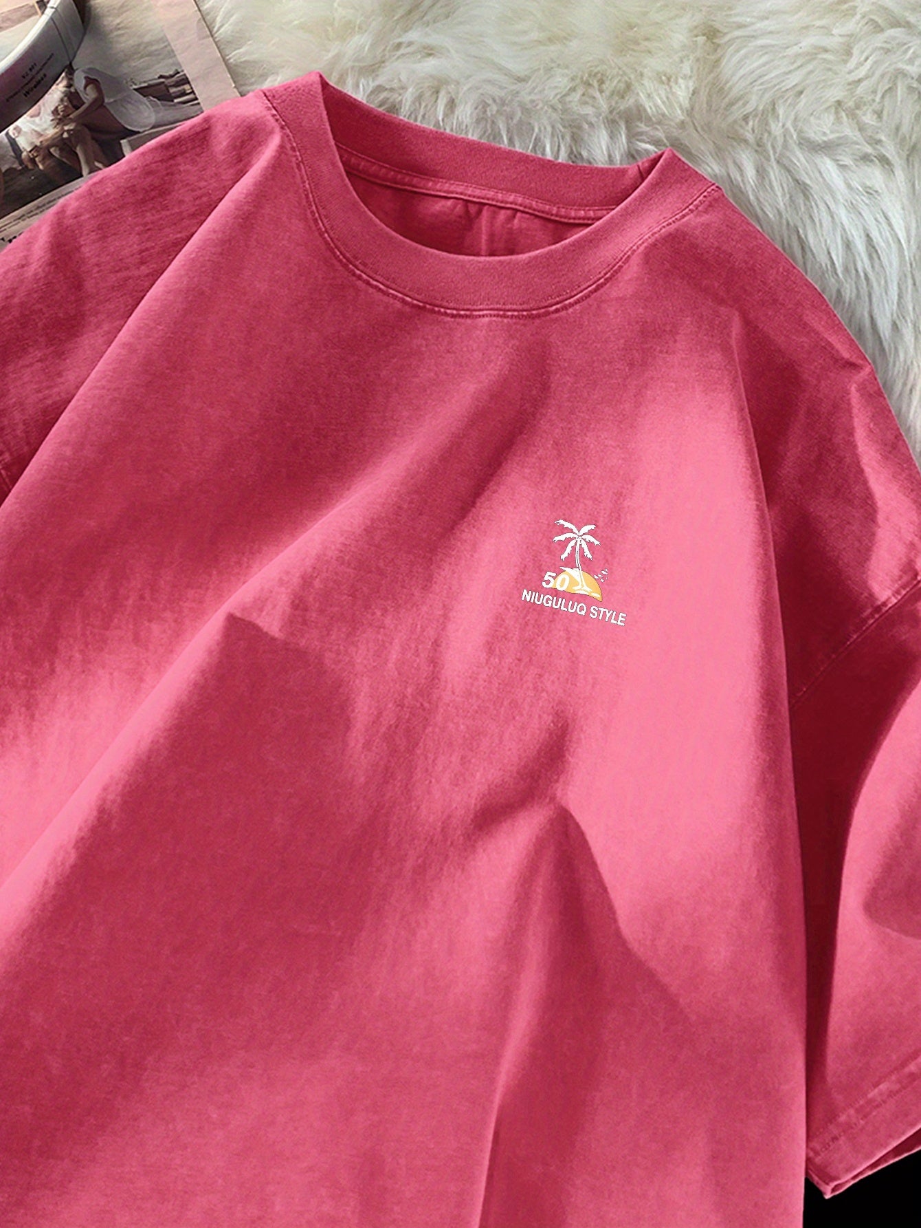 Camiseta Vintage – Hombre, Lavanda Distressed