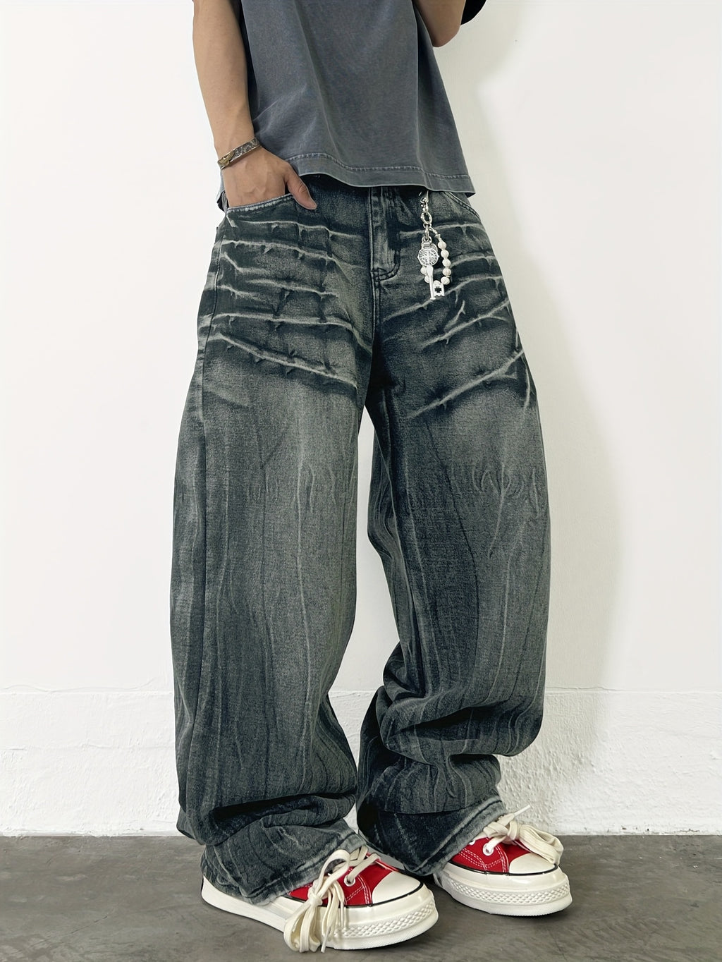 Vaqueros Anchos Relámpago – Estilo Retro Americano