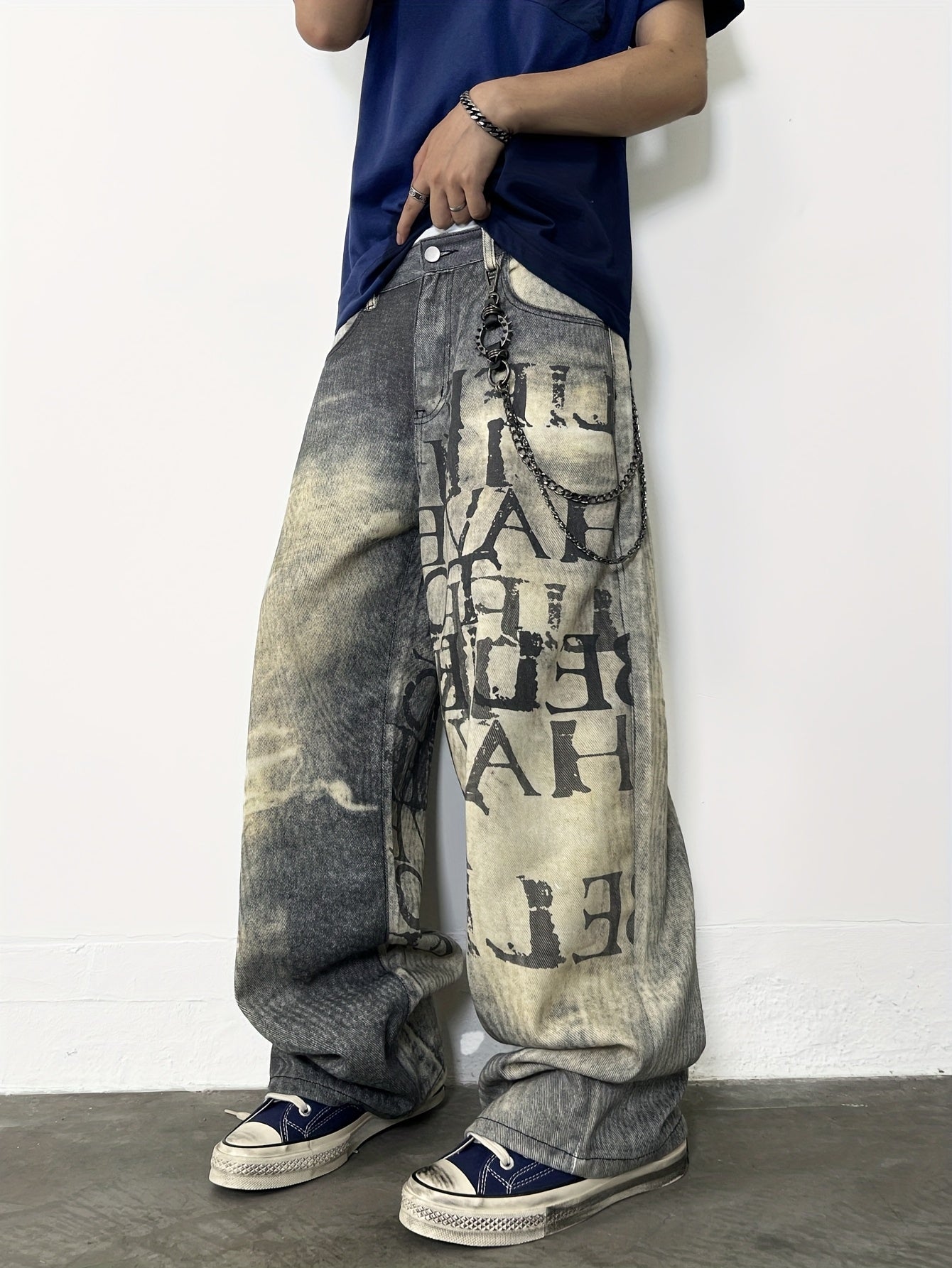 Vaqueros Holgados Degradados – Estilo Urbano Americano