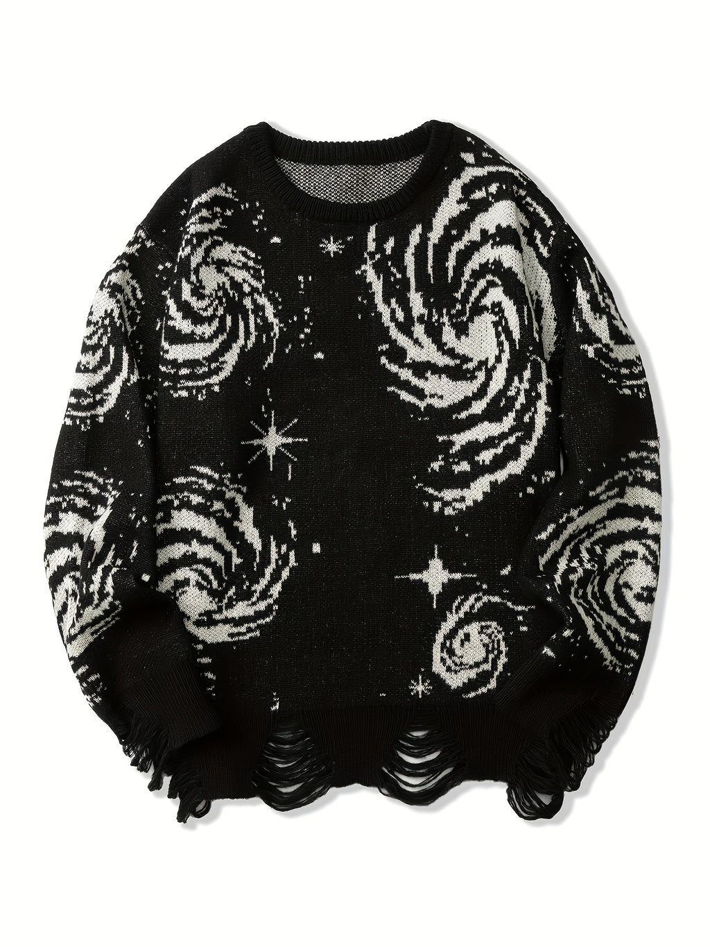 Suéter Galaxy – Hombre, Punto Casual, Cuello Redondo