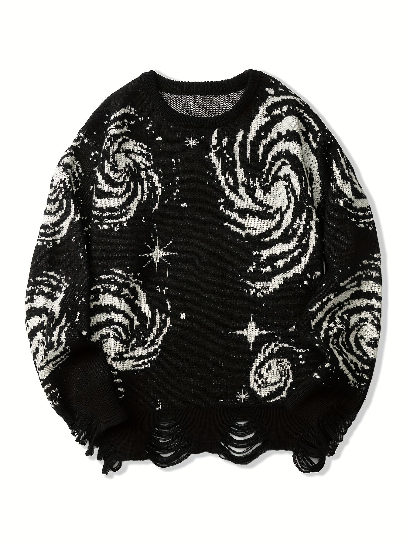 Suéter Galaxy – Hombre, Punto Casual, Cuello Redondo