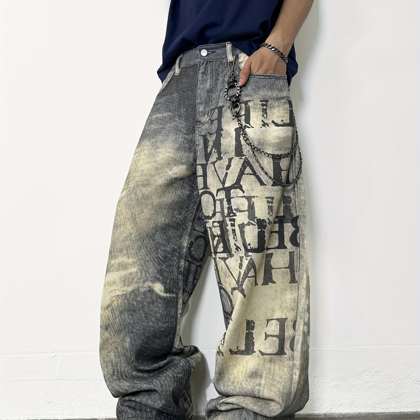 Vaqueros Holgados Degradados – Estilo Urbano Americano