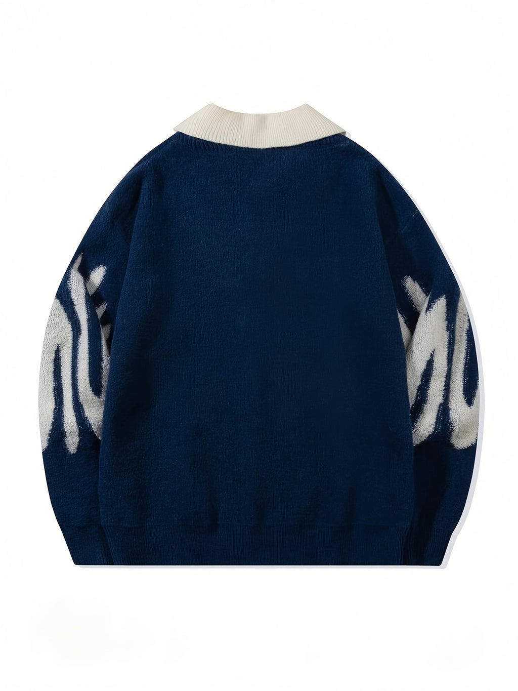 Suéter Casual de Hombre – Estilo College, Oversize