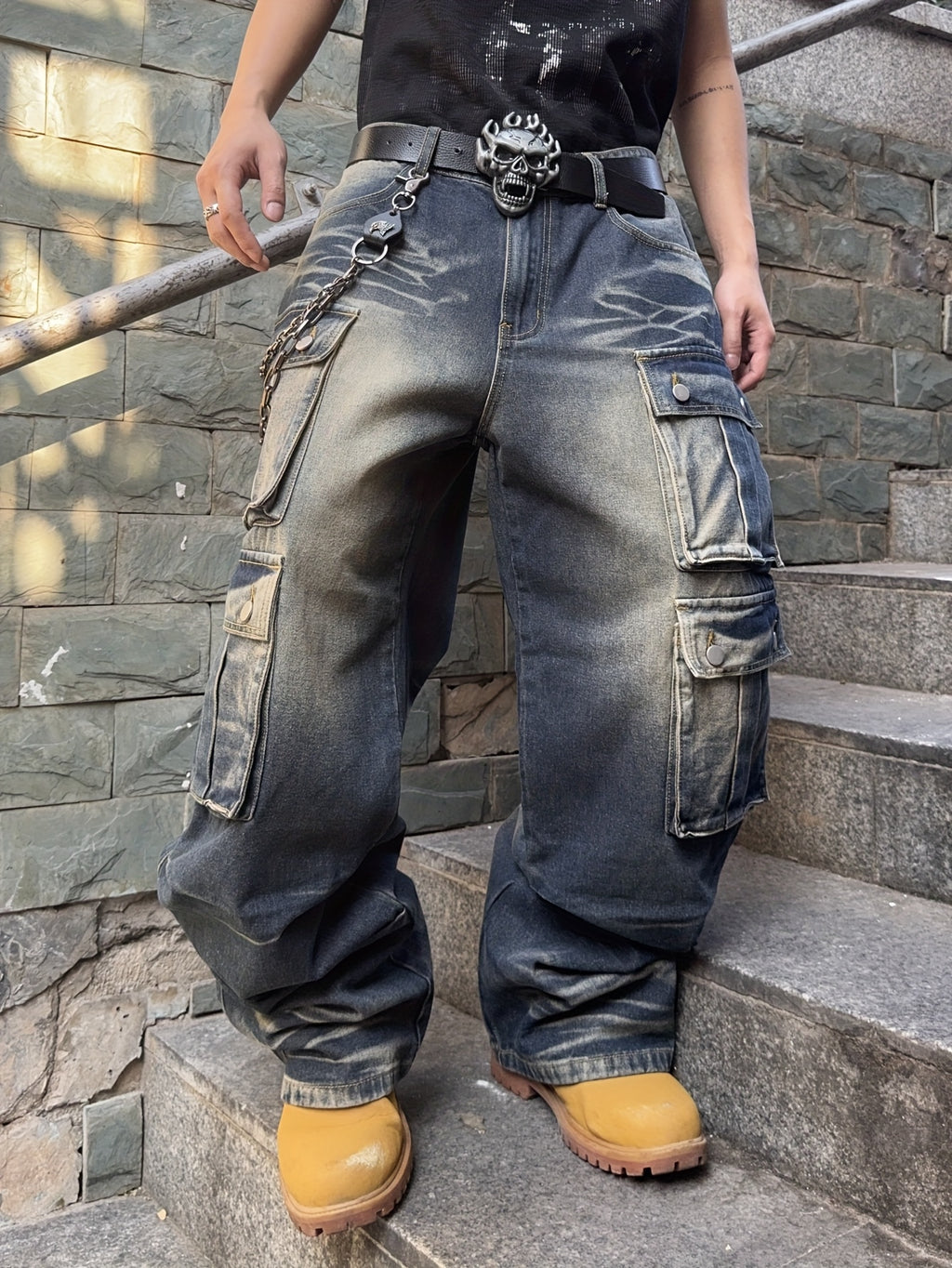 Pantalones Cargo Streetwear – Corte Ancho, Estilo Urbano