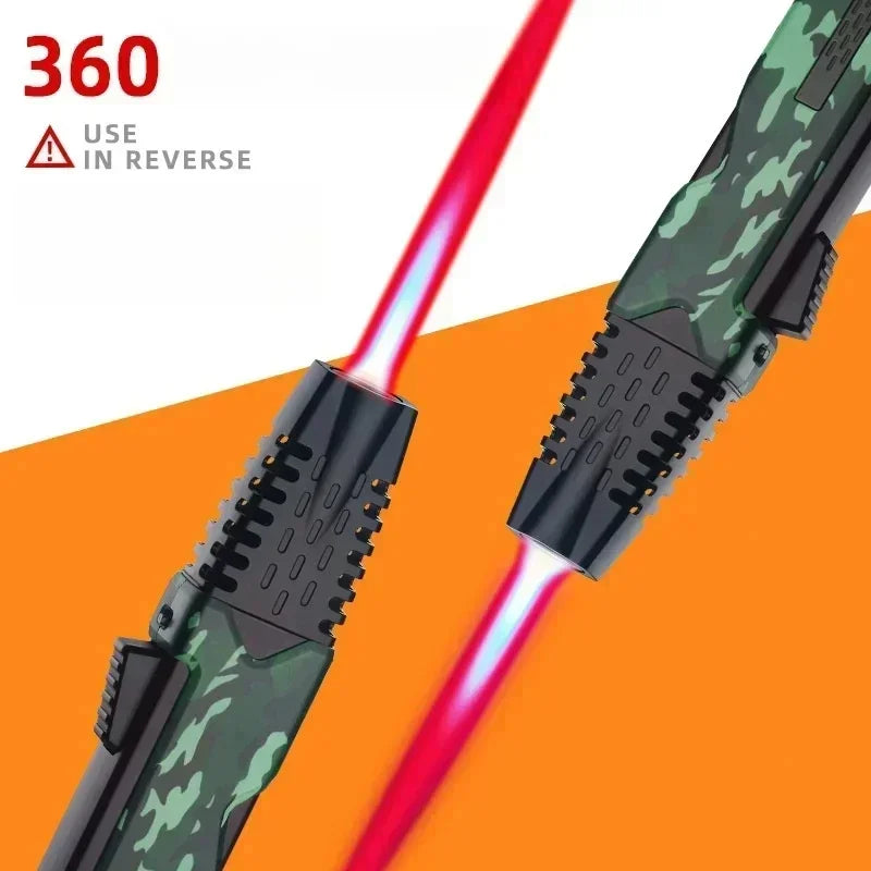 New Hot New Outdoor Windproof Turbo Torch Gas Lighter 360 ° Use Red Flame Jet Lighter Welding Gun Jewelry Welding Cigar Lighter