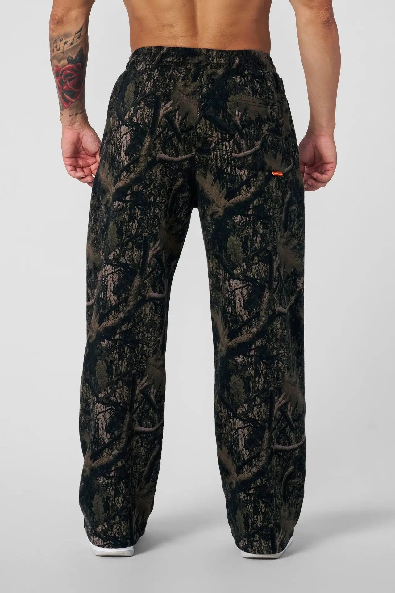 autumn YOUNGLA American Trendy Brand Slacks Digital Camouflage Print Straight Leg Pants Sports Fitness Loose Wide-leg Pants