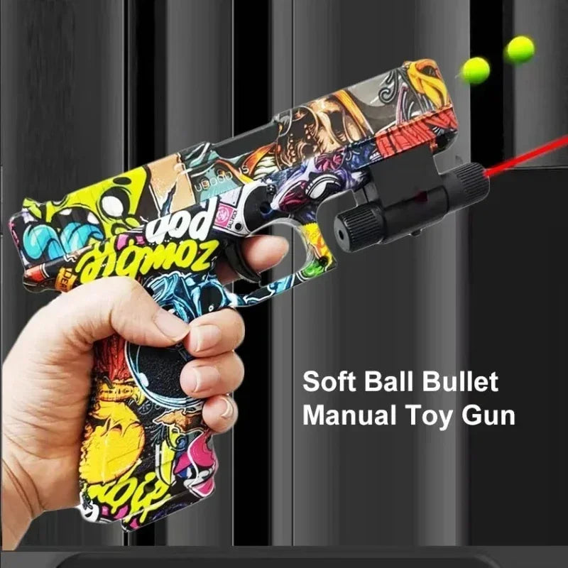 Manual Loading Pistol G17 Soft Bullets  Foam Handgun Airsoft  Toys Gun CS Shooting Games Weapons Outdoor Sports Gift for Boys