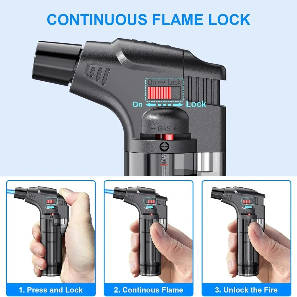 Welding Torch Lighters Windproof Lighter Butane Gas Lighter Smoke Cigar Accessories Outdoor Grilling Tools 2024 New Jet Ignition