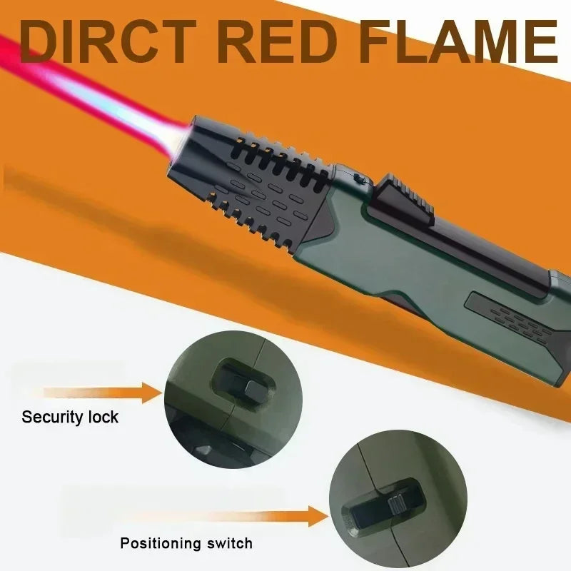 New Hot New Outdoor Windproof Turbo Torch Gas Lighter 360 ° Use Red Flame Jet Lighter Welding Gun Jewelry Welding Cigar Lighter