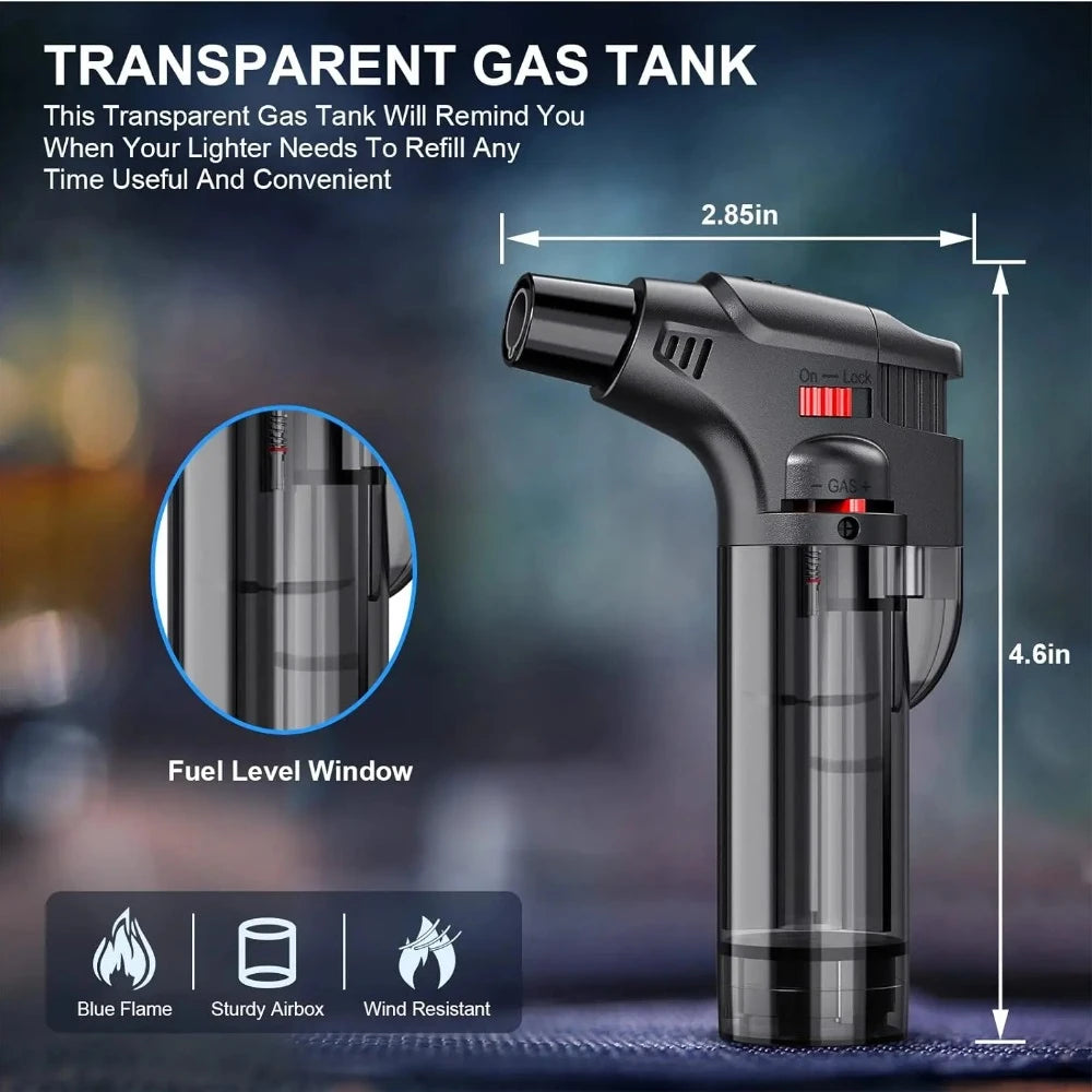 Welding Torch Lighters Windproof Lighter Butane Gas Lighter Smoke Cigar Accessories Outdoor Grilling Tools 2024 New Jet Ignition