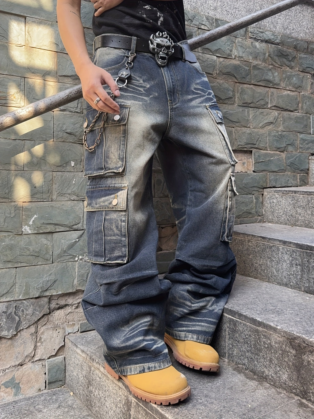 Pantalones Cargo Streetwear – Corte Ancho, Estilo Urbano