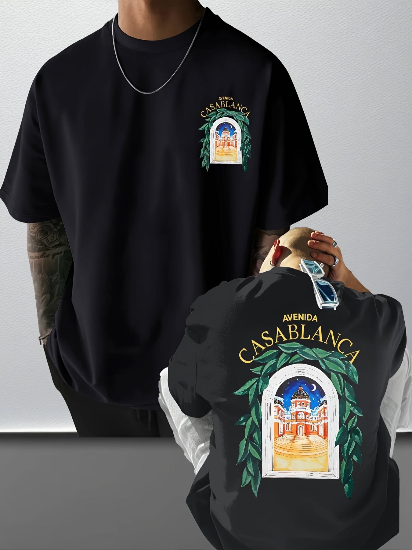 Camiseta Casablanca – Hombre, Casual y Vintage