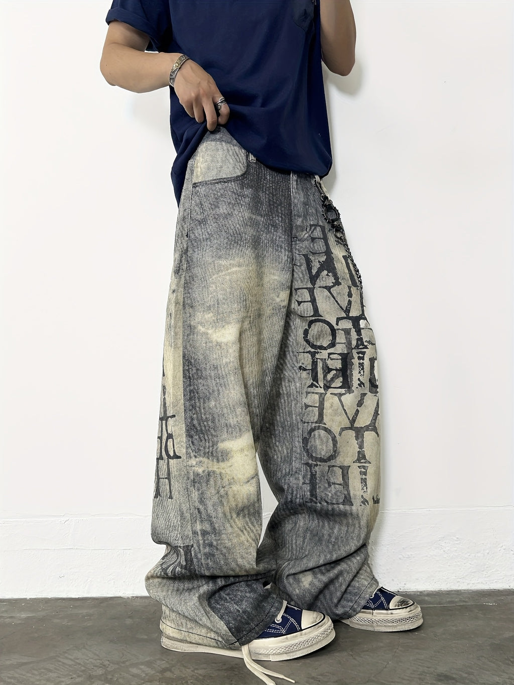 Vaqueros Holgados Degradados – Estilo Urbano Americano