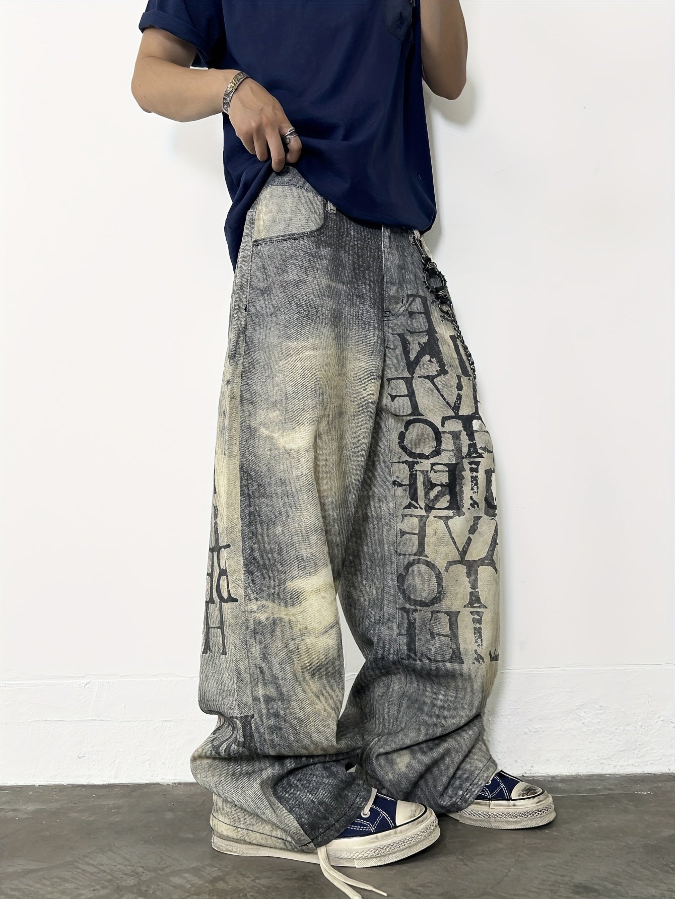 Vaqueros Holgados Degradados – Estilo Urbano Americano