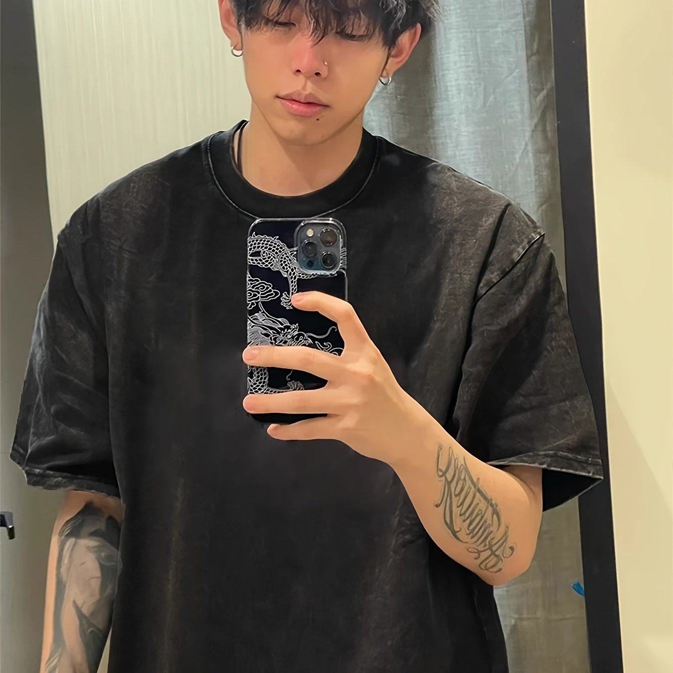 Camiseta Vintage Oversize – Unisex, Algodón Transpirable