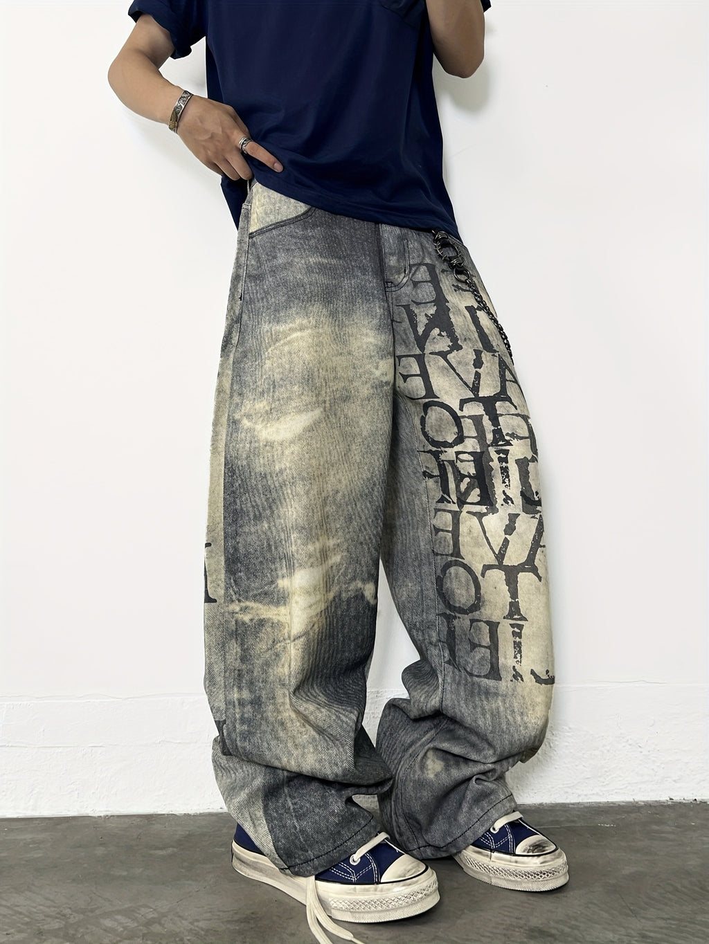 Vaqueros Holgados Degradados – Estilo Urbano Americano