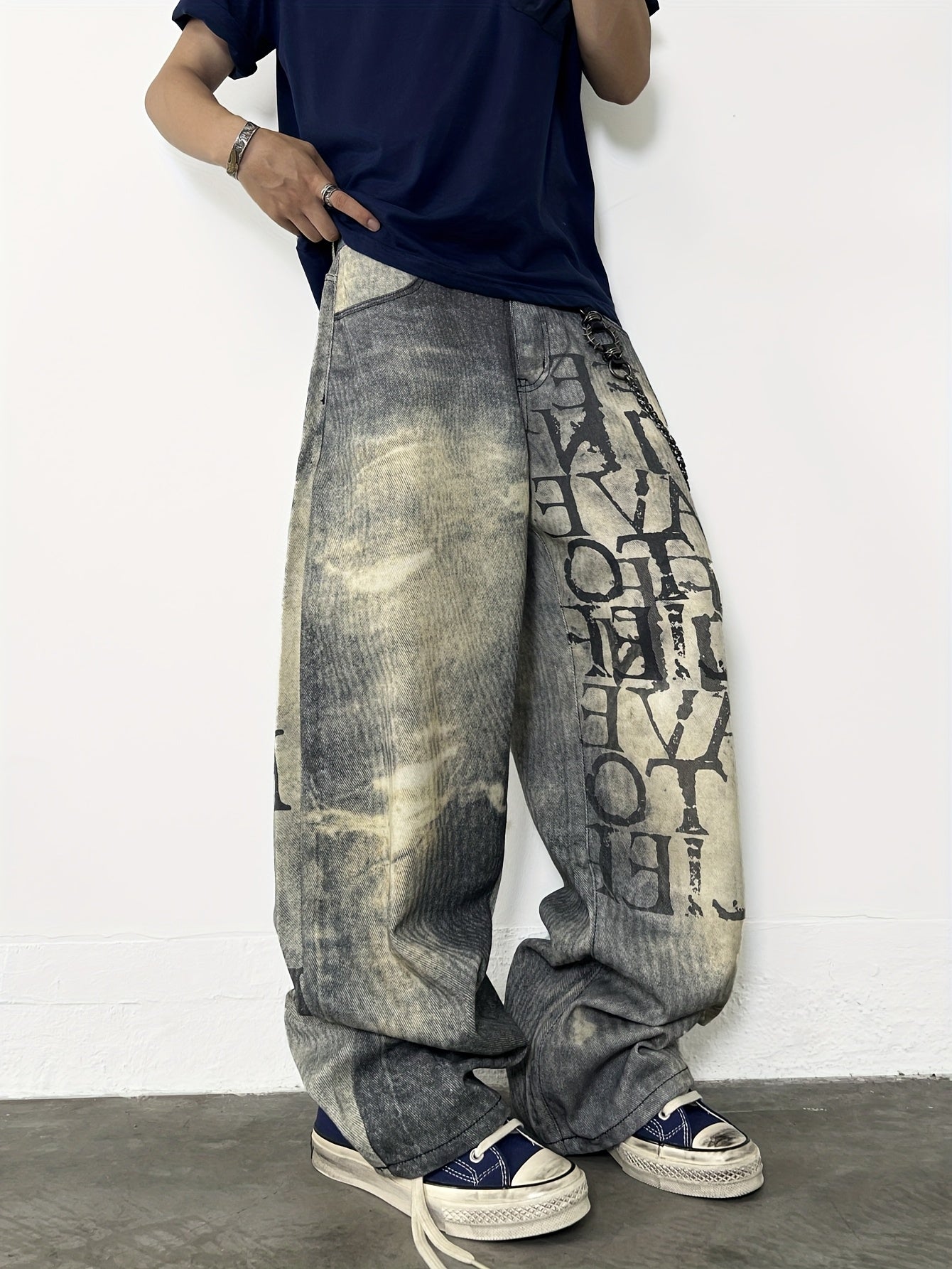 Vaqueros Holgados Degradados – Estilo Urbano Americano