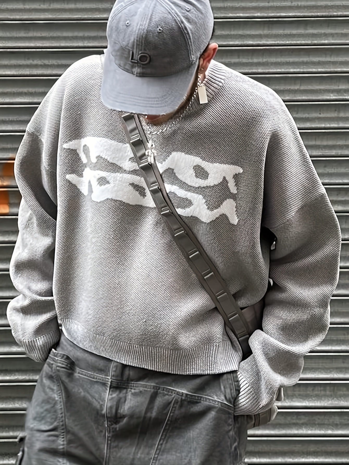 Suéter Oversize Unisex – Punto Color-Block, Cuello Redondo