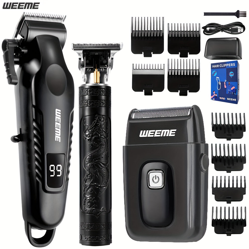 Weeme Hair Clipper Kit 3 en 1 – Hombre, Estilo Profesional y Barbería