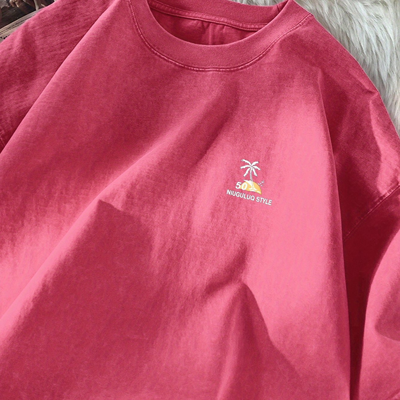 Camiseta Vintage – Hombre, Lavanda Distressed