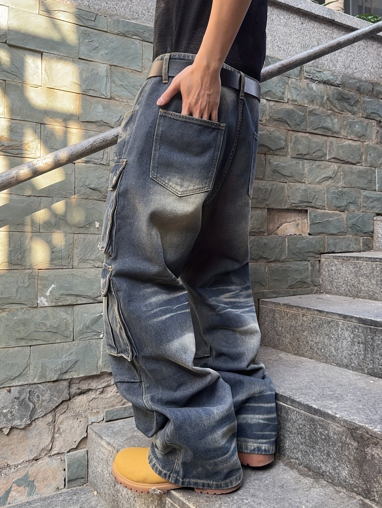 Pantalones Cargo Streetwear – Corte Ancho, Estilo Urbano