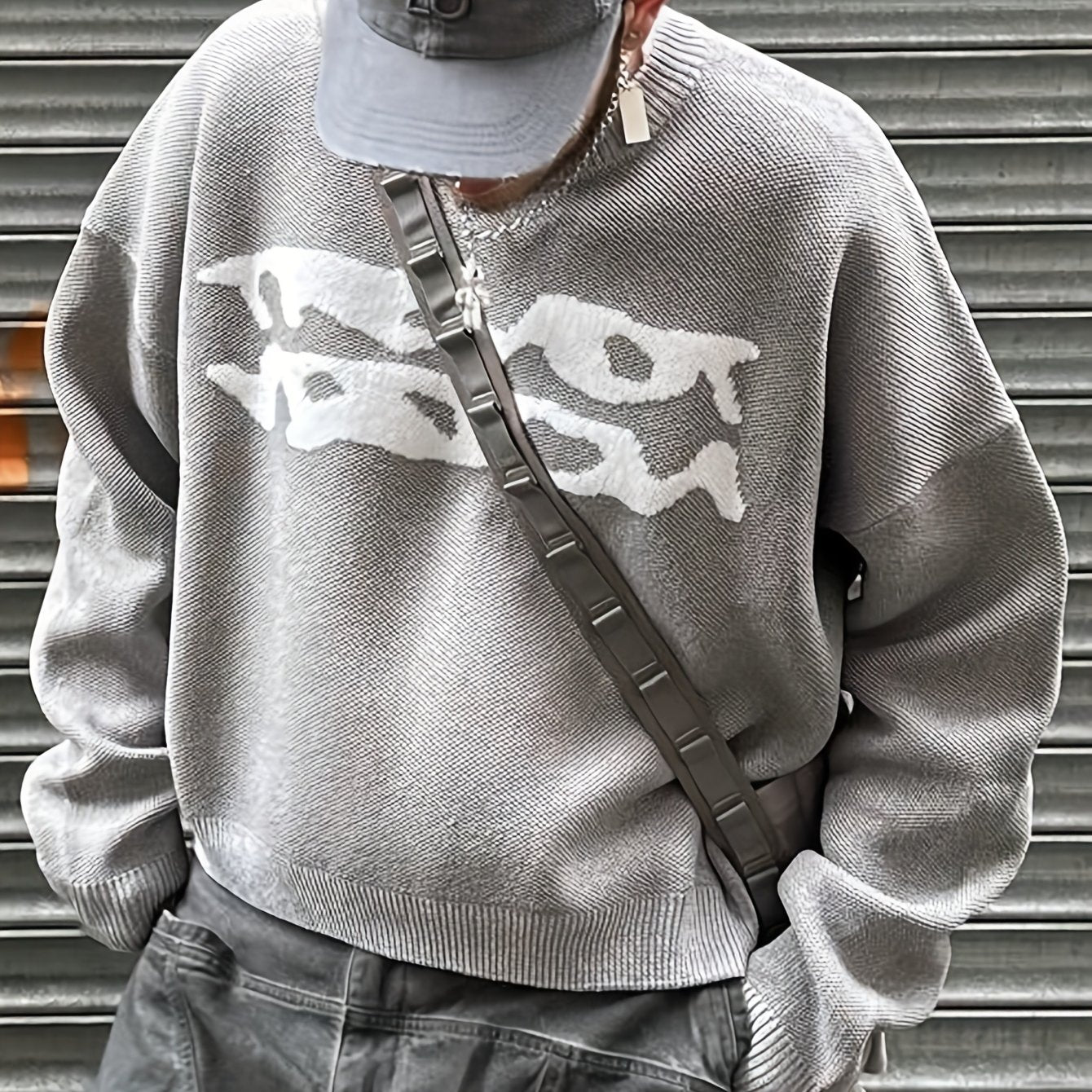 Suéter Oversize Unisex – Punto Color-Block, Cuello Redondo