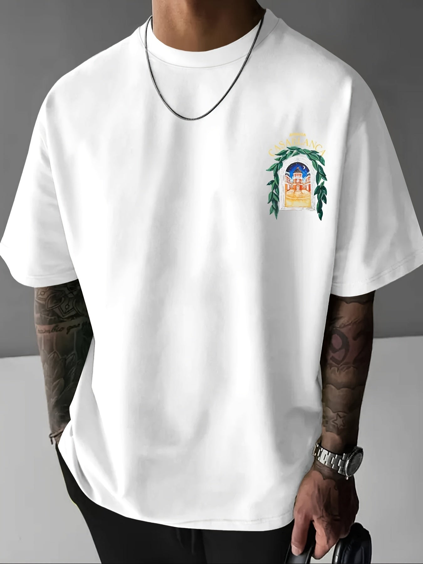 Camiseta Casablanca – Hombre, Casual y Vintage