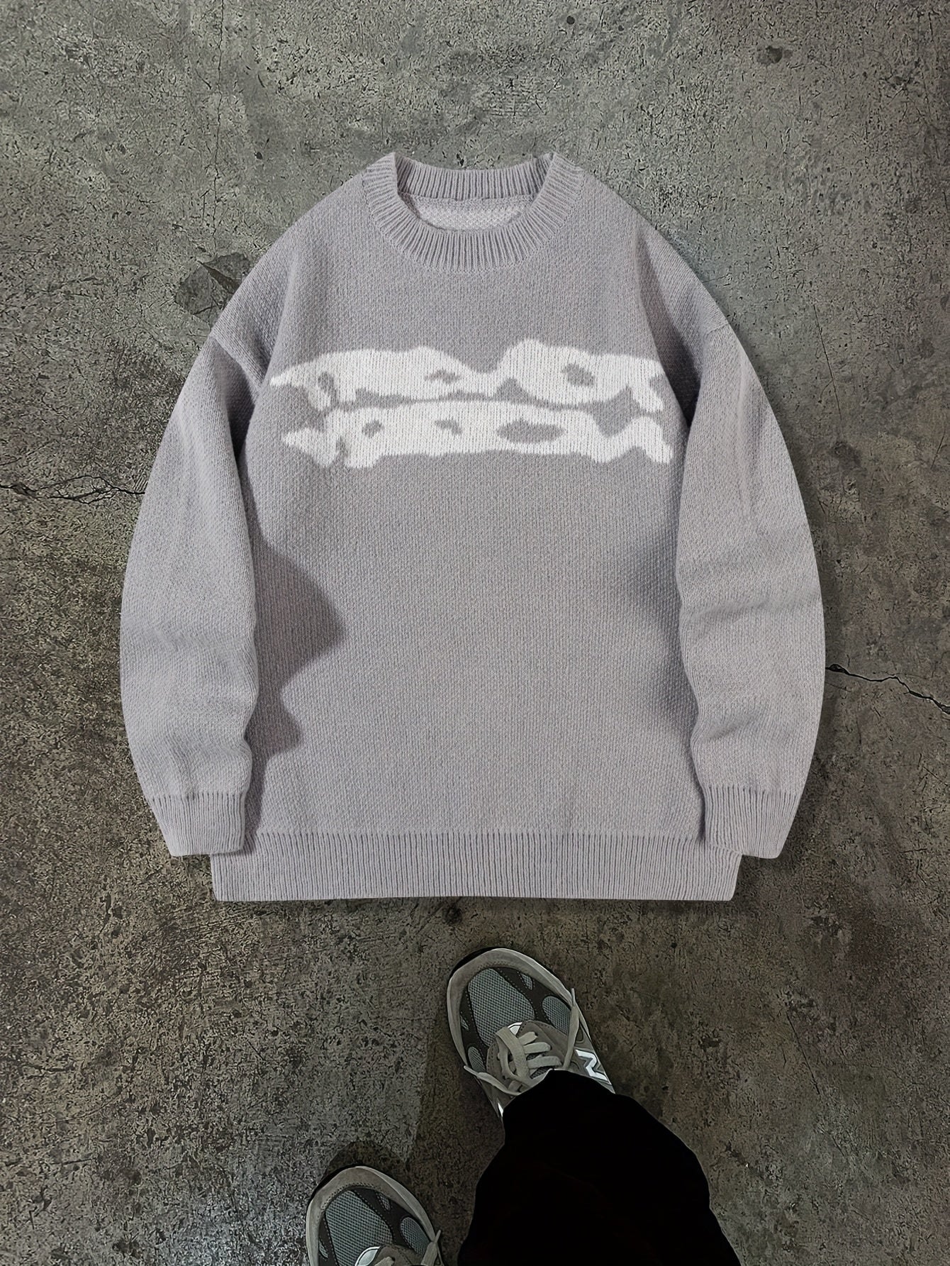 Suéter Oversize Unisex – Punto Color-Block, Cuello Redondo