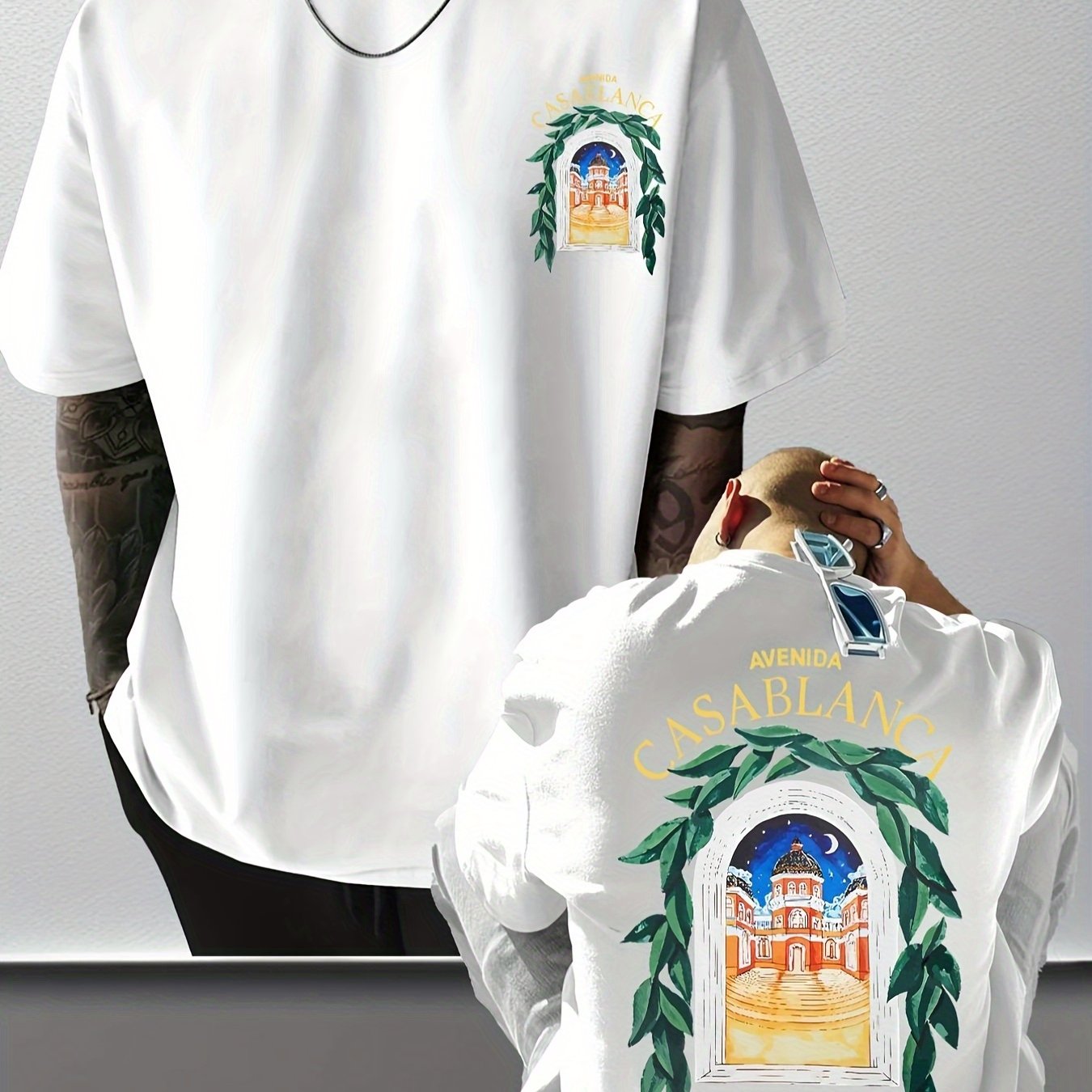 Camiseta Casablanca – Hombre, Casual y Vintage