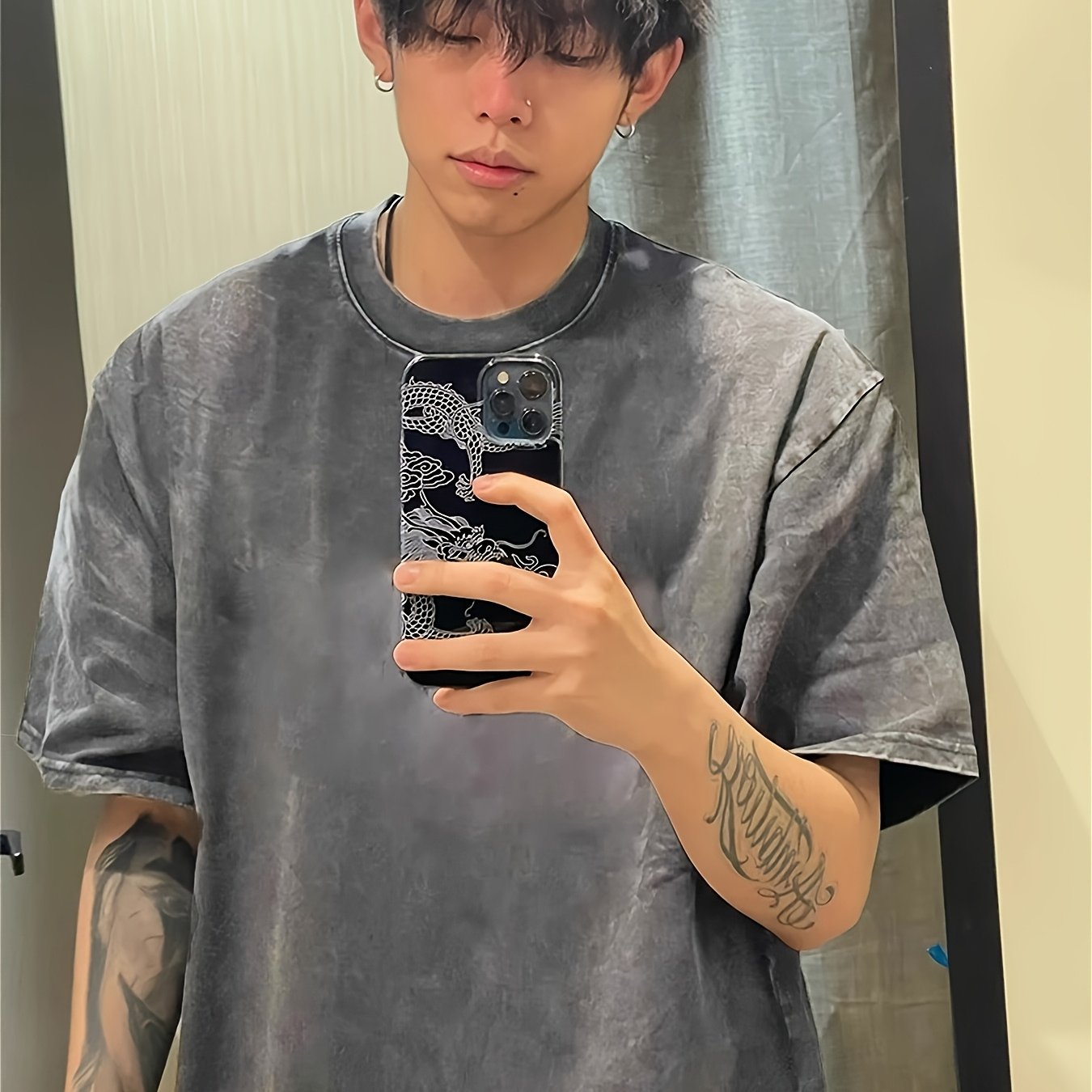 Camiseta Vintage Oversize – Unisex, Algodón Transpirable